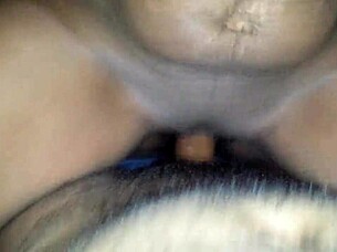 Black stockings babe riding huge cock in wet pussy action