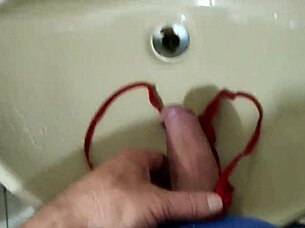 i feel so excited watching him play with my panties and jerk off as i head out to meet a follower for some flashing fun