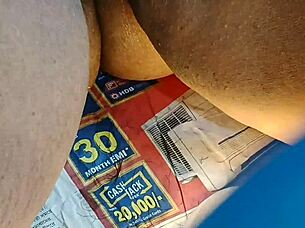 Desi bhabi cleaning her hairy pussy in cute housewife moment