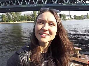 Hey, can you handle this DP anal sex casting with small 18+ dirty milf cougar Kristina Grace?