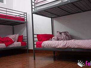 Horny landlady Valeria Del Rio hints at testing her new bed with a steamy quickie ride