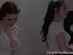 In a seductive fantasy, the massage loving beauty gets pleasured by her tattooed lesbian masseuse with intimate oral touches.