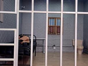 horny slut lets the cop fuck her in the prison - abby carter, oh god, i can't believe how wet my pussy gets riding that monster cock deepthroat style, cum in mouth feels so good!