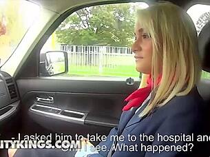 alive bell joins george uhl after he picks her up - reality kings