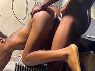 Horny Black African Babe Craves Monster Cock In Tight Pussy Action!