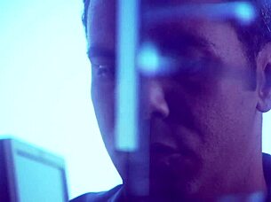 A beautiful girl with small features rode alongside a strong man on a boat