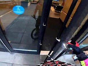 The pawg with bubble butt rides cock in doggystyle. She takes creampie from monster cock.