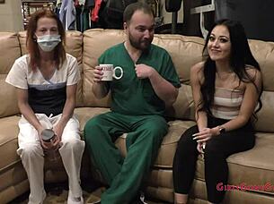 blaire celeste arrives at the hospital for a checkup on her chest area