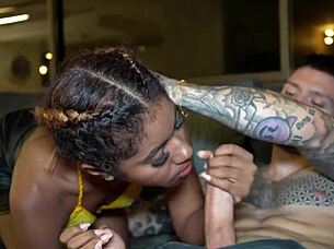 spanish guy flies to colombia just to ride my ebony pussy in interracial cowgirl? he fills me with creampie after doggystyle fucking.