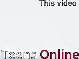 In a steamy college dorm a hot STUDENT with BIG TITS gets her first ORGASM DENIAL lesson