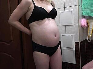 Why does this nurse give a pregnant milf a milky enema in her hairy pussy with massage and orgasm in hospital roleplay?