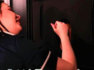 Nurse Swallows Cum at Gloryhole After Shift