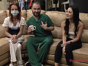 blaire celeste arrives at the hospital for a checkup on her chest area