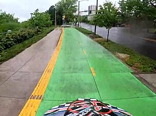 The pawg with bubble butt rides cock in doggystyle. She takes creampie from monster cock.