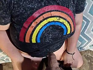 hey, i'm celebrating our anniversary by sucking my boyfriend's cock