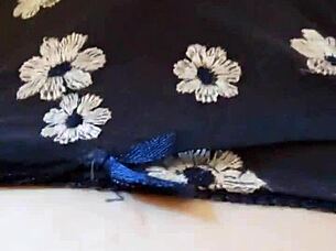 Whoa, Gretala shows off that hairy pussy and thong in a sneaky peek!