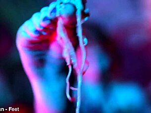 Whoa, check out these sexy feet totally crushing those cup noodles in a wild femdom vibe! 😏👣