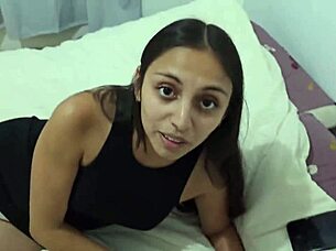 brunette teen gets a passionate quickie creampie from muscular guy in kitchen during easter family reunion