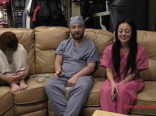 blaire celeste arrives at the hospital for a checkup on her chest area