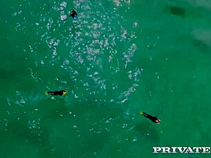 Private Com - Lifeguards Sienna Day And Silvia Dellai Suck Cock In Outdoor FFM Anal