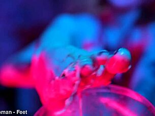 Whoa, check out these sexy feet totally crushing those cup noodles in a wild femdom vibe! 😏👣