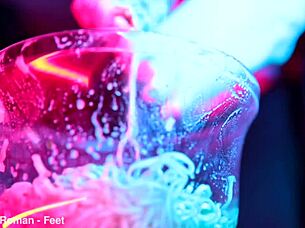 Whoa, check out these sexy feet totally crushing those cup noodles in a wild femdom vibe! 😏👣