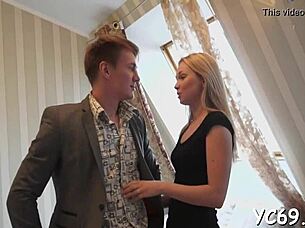 Nasty Teen In Nylons Goes Hardcore With Mature Guy Sucking And Fucking Cock