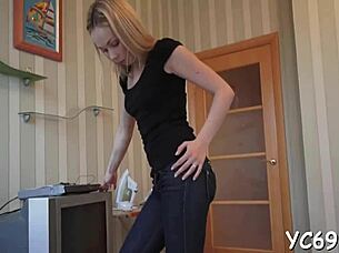 Nasty Teen In Nylons Goes Hardcore With Mature Guy Sucking And Fucking Cock