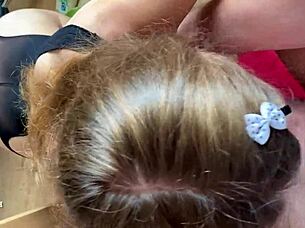 Cute slutty babe sucking dick and mouth fucked till getting oral creampie, oh man I choked on that cum in mouth.