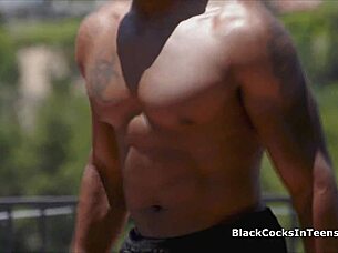 Sucking And Riding Huge Black Cock In Steamy Shower With Deepthroat Gagging