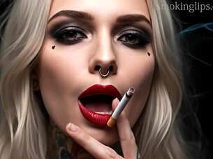 i-i love devils smoking, that fetish with lipstick and monster vibes gets me so hot...