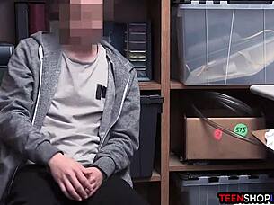 Oh, that female mall cop milf, she blackmails the young guy into sex, ya know?