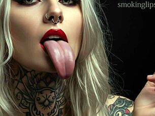 i-i love devils smoking, that fetish with lipstick and monster vibes gets me so hot...