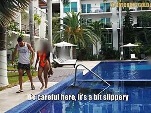 in a hidden cam encounter, a petite latina slut with big ass and tits gets fucked hard by monster cock in dirty homemade action.