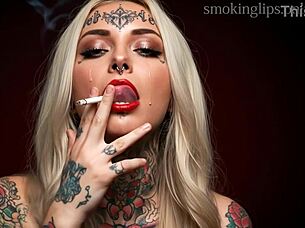 i-i love devils smoking, that fetish with lipstick and monster vibes gets me so hot...