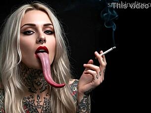 i-i love devils smoking, that fetish with lipstick and monster vibes gets me so hot...