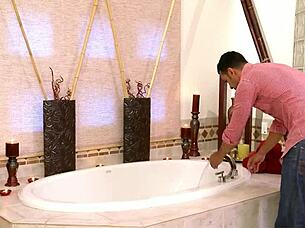 Blonde Beauty With Bouncing Boobs And Saggy Tits Gets First Time Casting Fuck Bent Over In Bathroom By Muscled Guy With Huge Cock For Orgasm Creampie