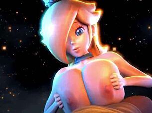 Oh man, I-I love watching Rosalina and Peach do that titfuck thing, it's so hot...
