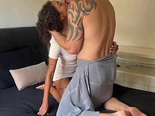 busty brunete gostosa with natural tits gives rimjob and squirts