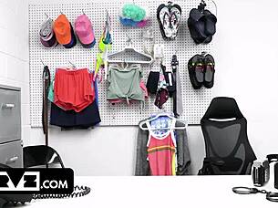 Busty teen slut Penelope Kay caught shoplifting pays with rough anal