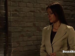 Wow! Lesbian mistress unlocks the chains on her bound submissive after intense training!