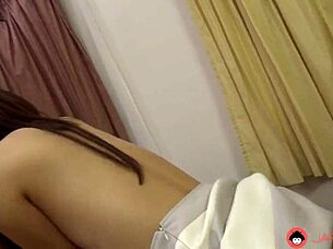 uh, japanese chihiro akino, she sucks dick and fucks on couch with lover, uncensored