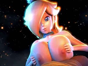 Oh man, I-I love watching Rosalina and Peach do that titfuck thing, it's so hot...