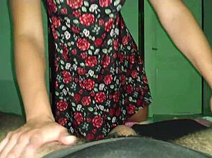 why does this big ass amateur love riding cock in lingerie during homemade pov sessions