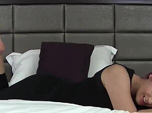 Femdom Babe Makes You Lick Cum Off Perfect Tits