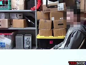 Oh, that female mall cop milf, she blackmails the young guy into sex, ya know?