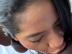 I give him a delicious blowjob with deep throat before leaving, yeah!