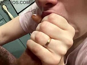 oh man, that was the best blowjob ever - cum all over her face and she licked it clean