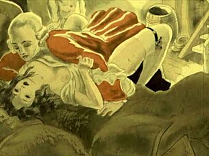 vintage erotic drawings from antique retro collections with hairy details 😊🖼️