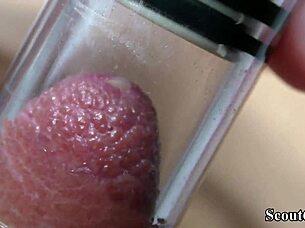 hey pregnant german blonde, how does milking those lactating tits feel while you masturbate to orgasm?